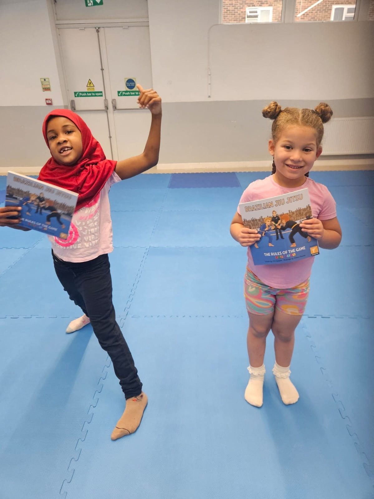 Two girls dancing
