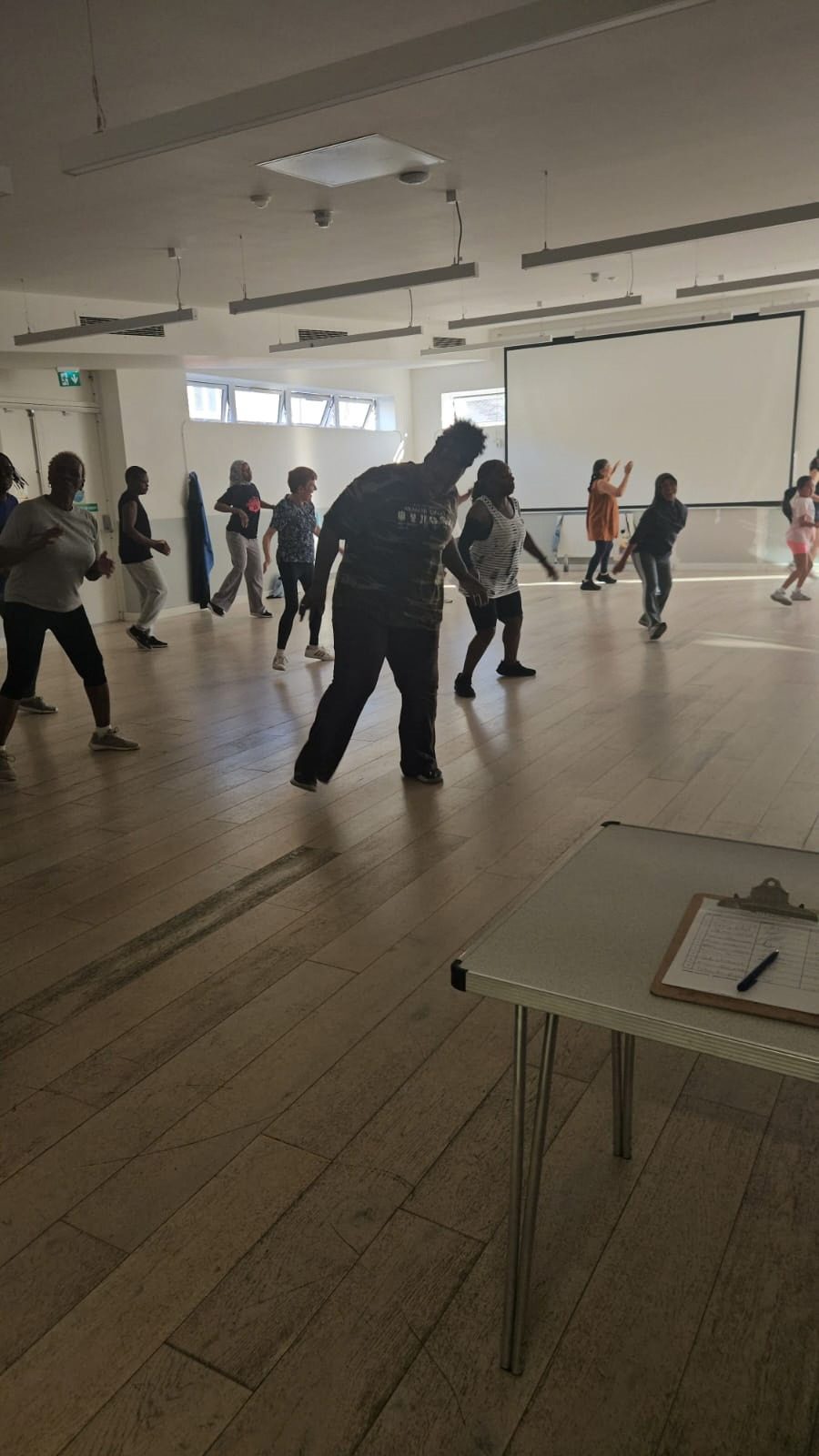 Zumba class in the hall
